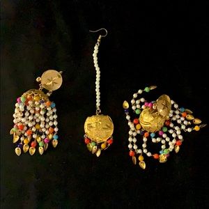Earrings and tikka